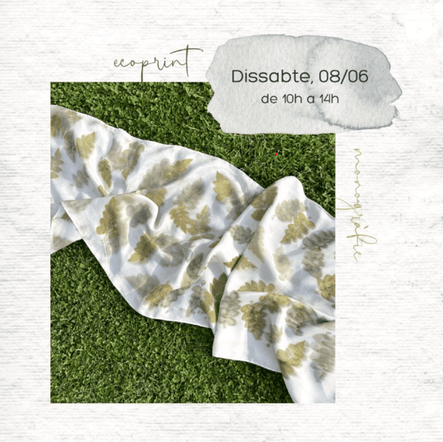 ECOPRINT. ESTAMPACIÓ D’UN FULARD DE SEDA AMB FULLES I FLORS NATURALS. 1a edició | Taller d'manualitats