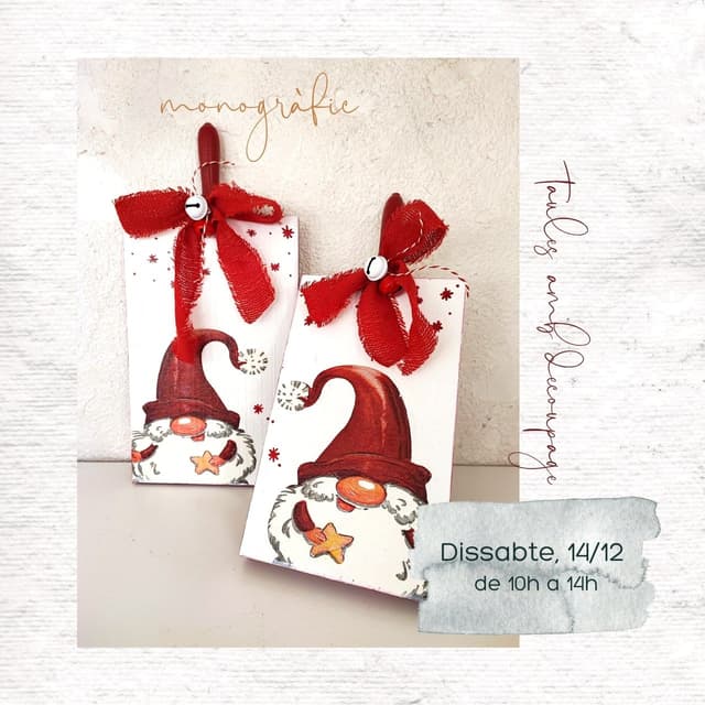 TAULES DE FUSTA AMB DECOUPAGE | Taller d'manualitats