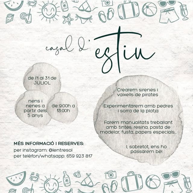 ⛱️ CASAL D’ESTIU '24 ☀️ | Taller d'manualitats
