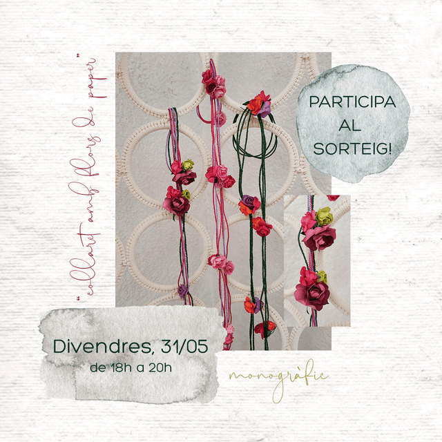 COLLARET AMB FLORS DE PAPER | Taller d'manualitats