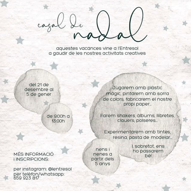 ⭐️ CASAL INFANTIL DE NADAL '23 🎄 | Taller d'manualitats